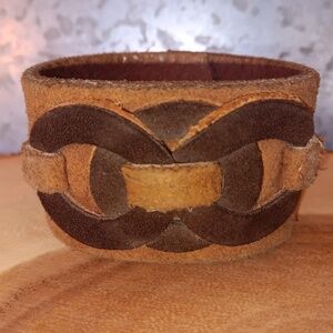 Upcycled Suede Belt Bracelet